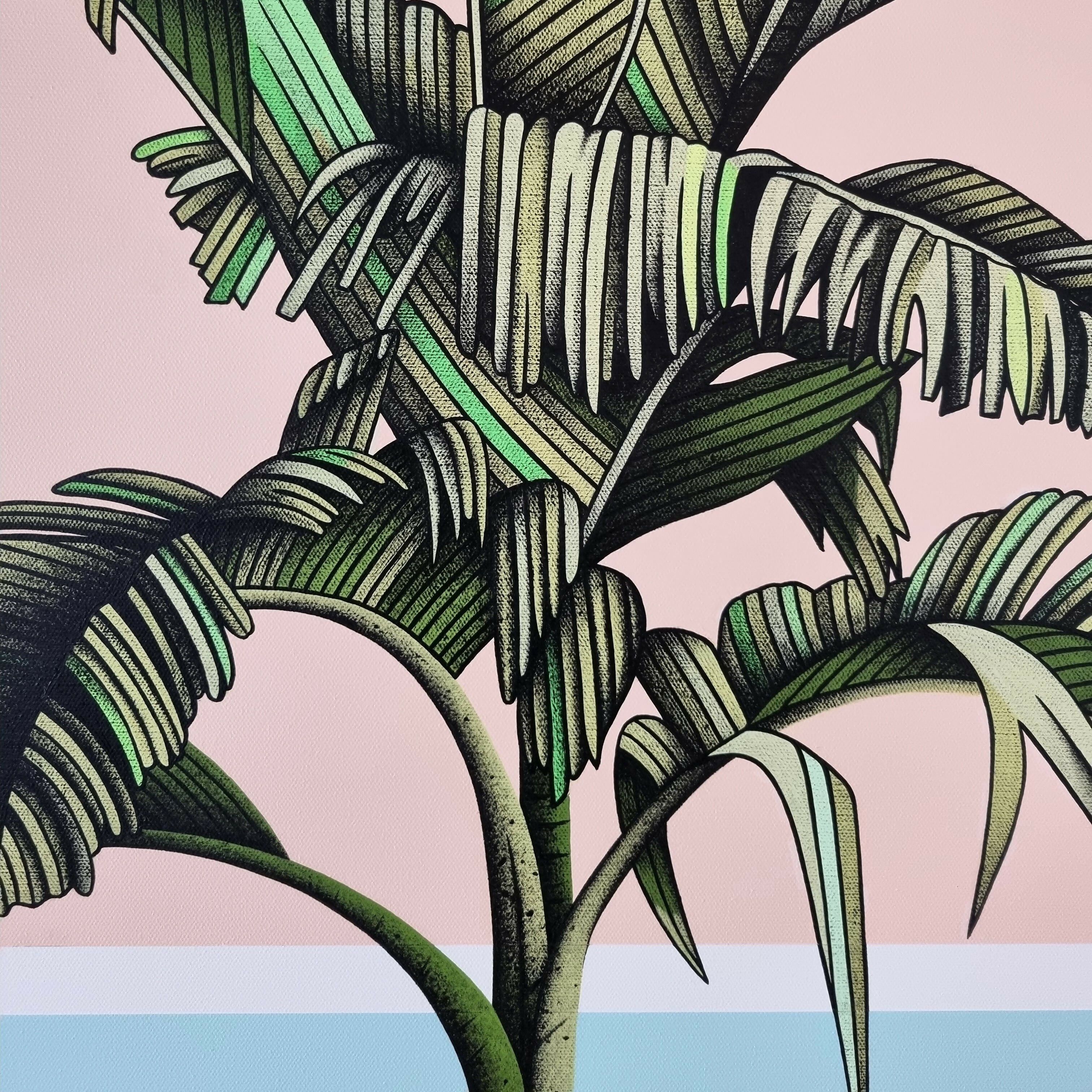 Tropic #3, Original Hand-Painted Canvas By Michelle Jirsensky