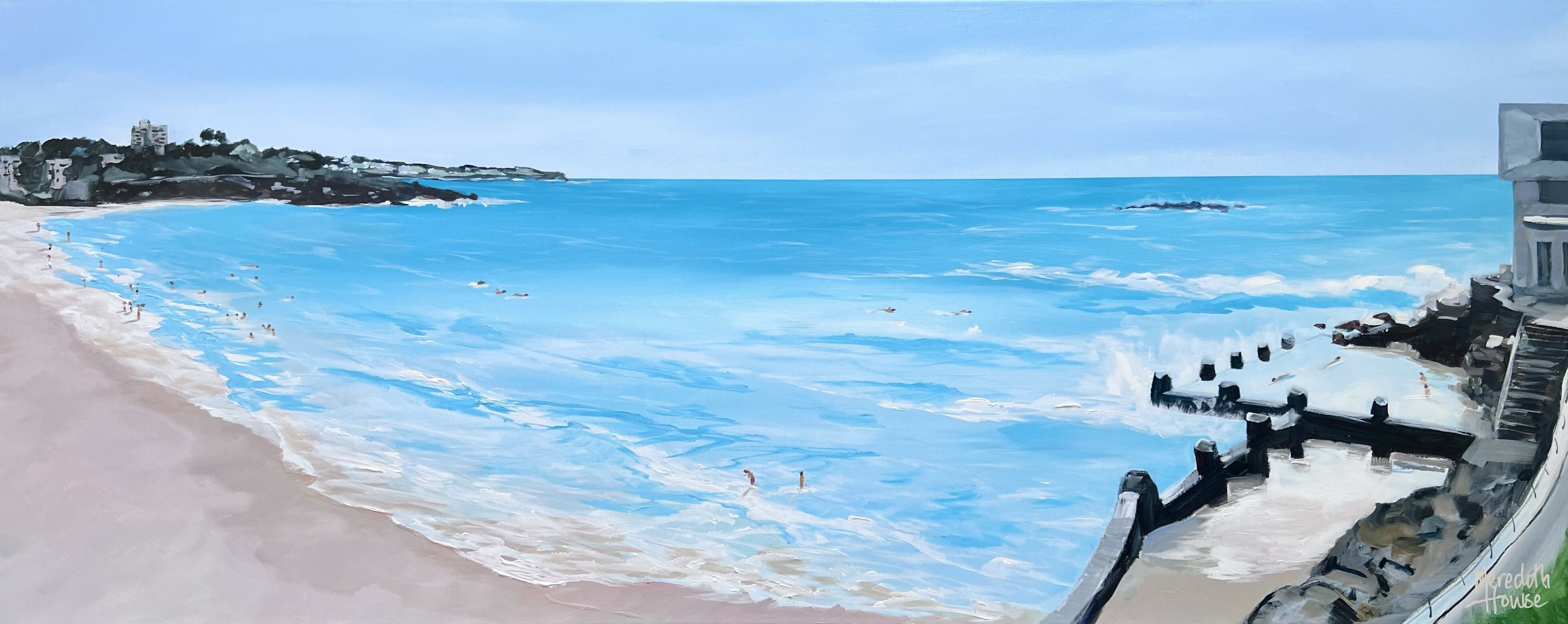 Coogee Beach, Original Hand-Painted Canvas By Meredith Howse