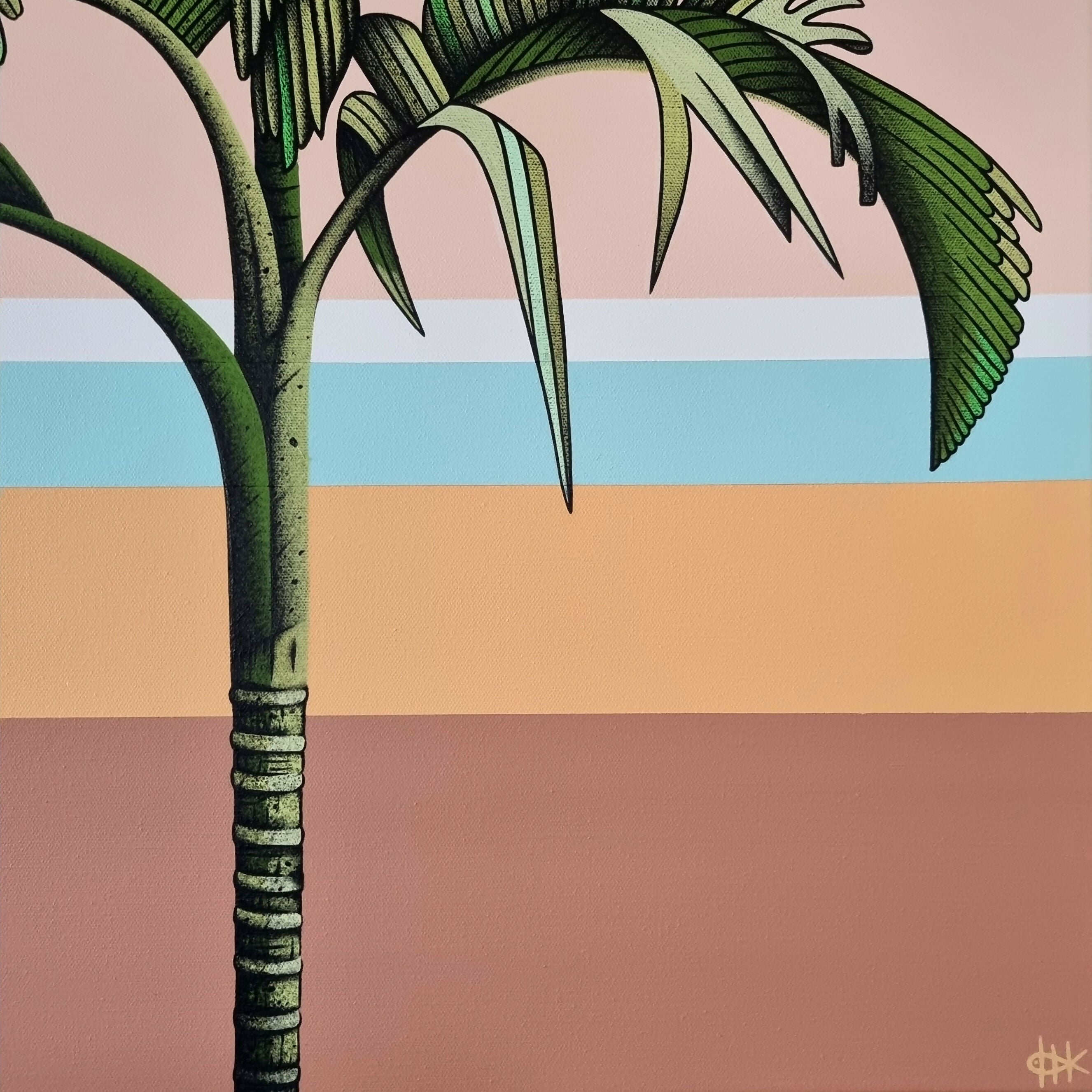 Tropic #3, Original Hand-Painted Canvas By Michelle Jirsensky