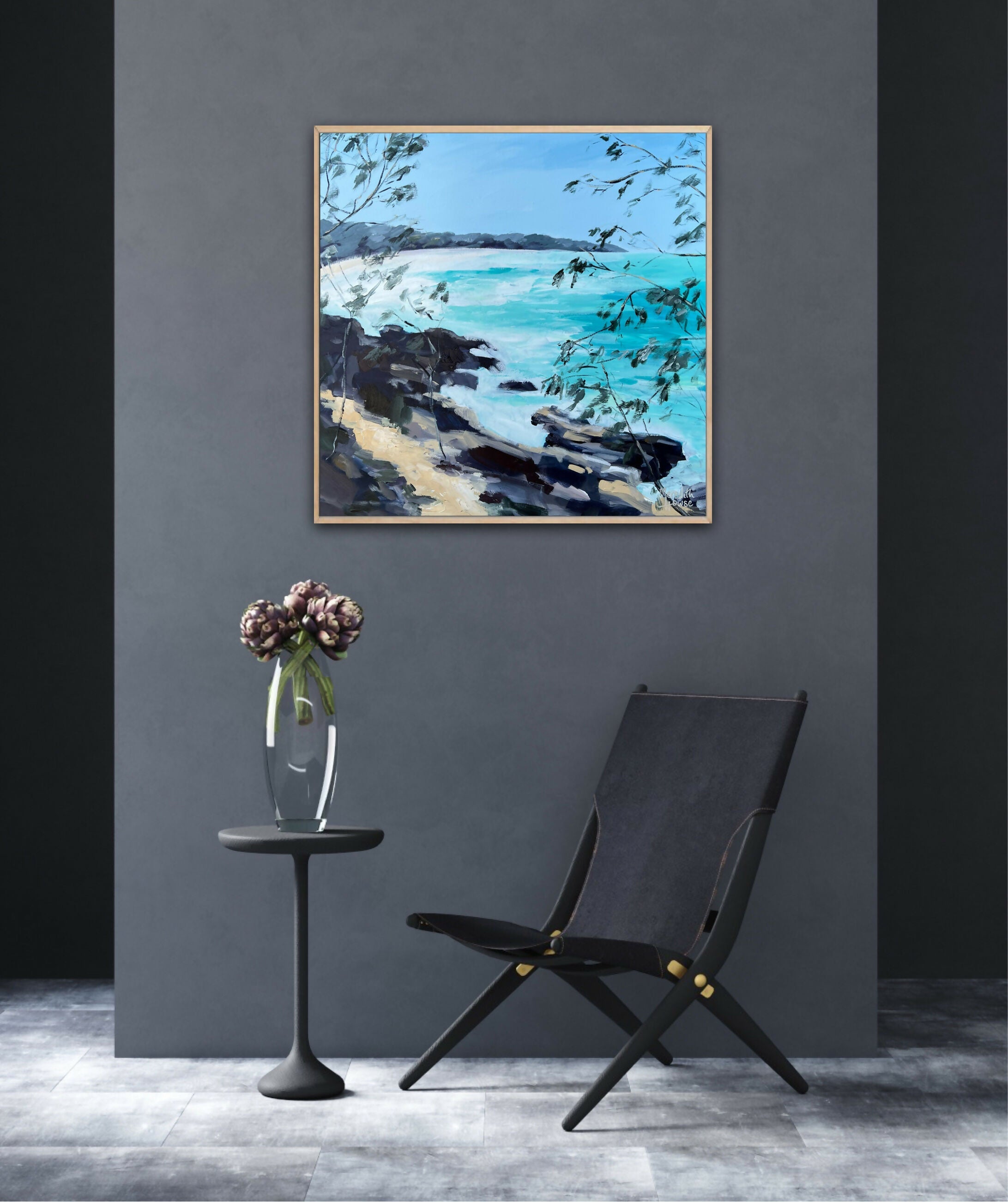 Alexandria Bay, Noosa, Original Hand-painted Canvas by Meredith Howse