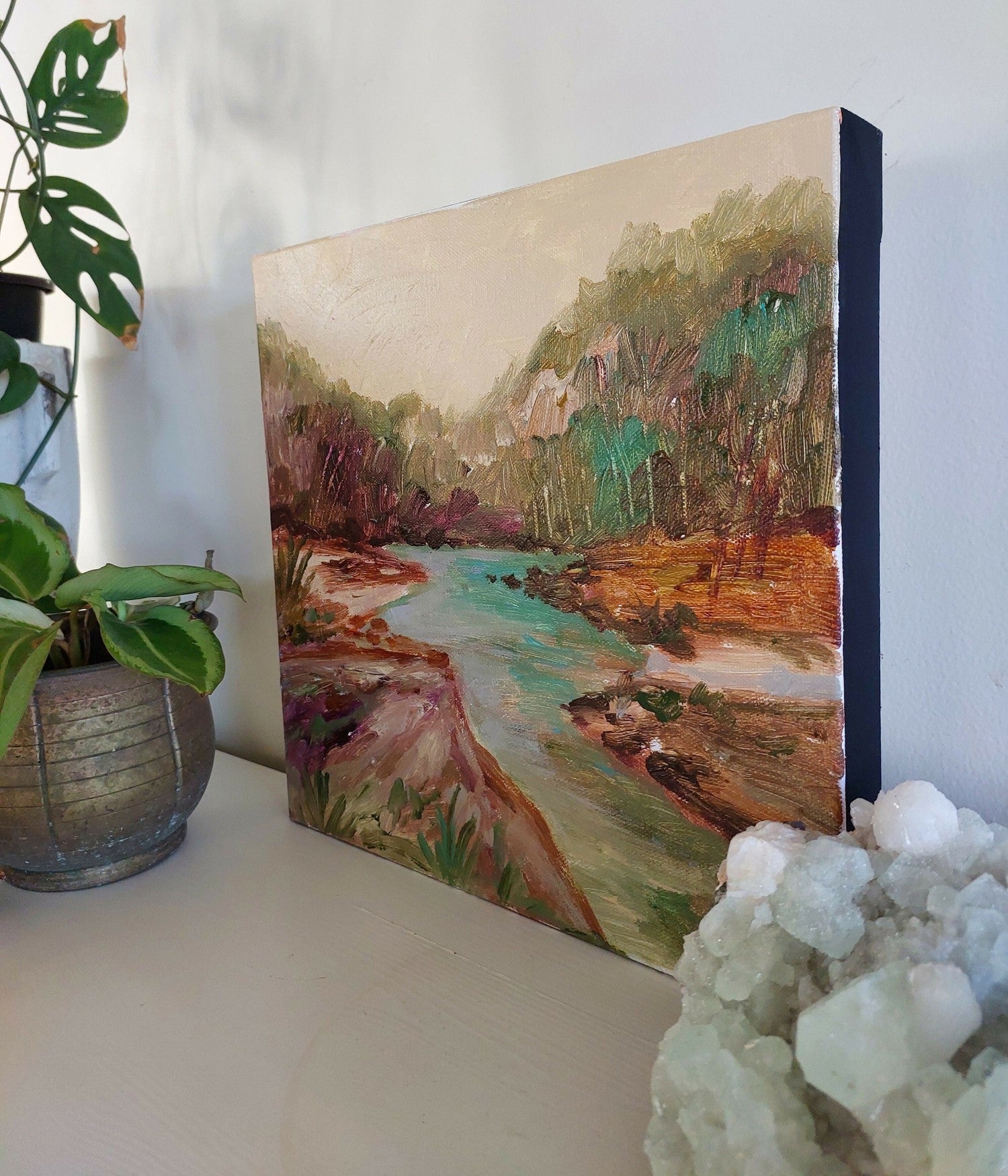 Quiet Spaces #1, Original Hand-Painted Canvas By Amanda Skye