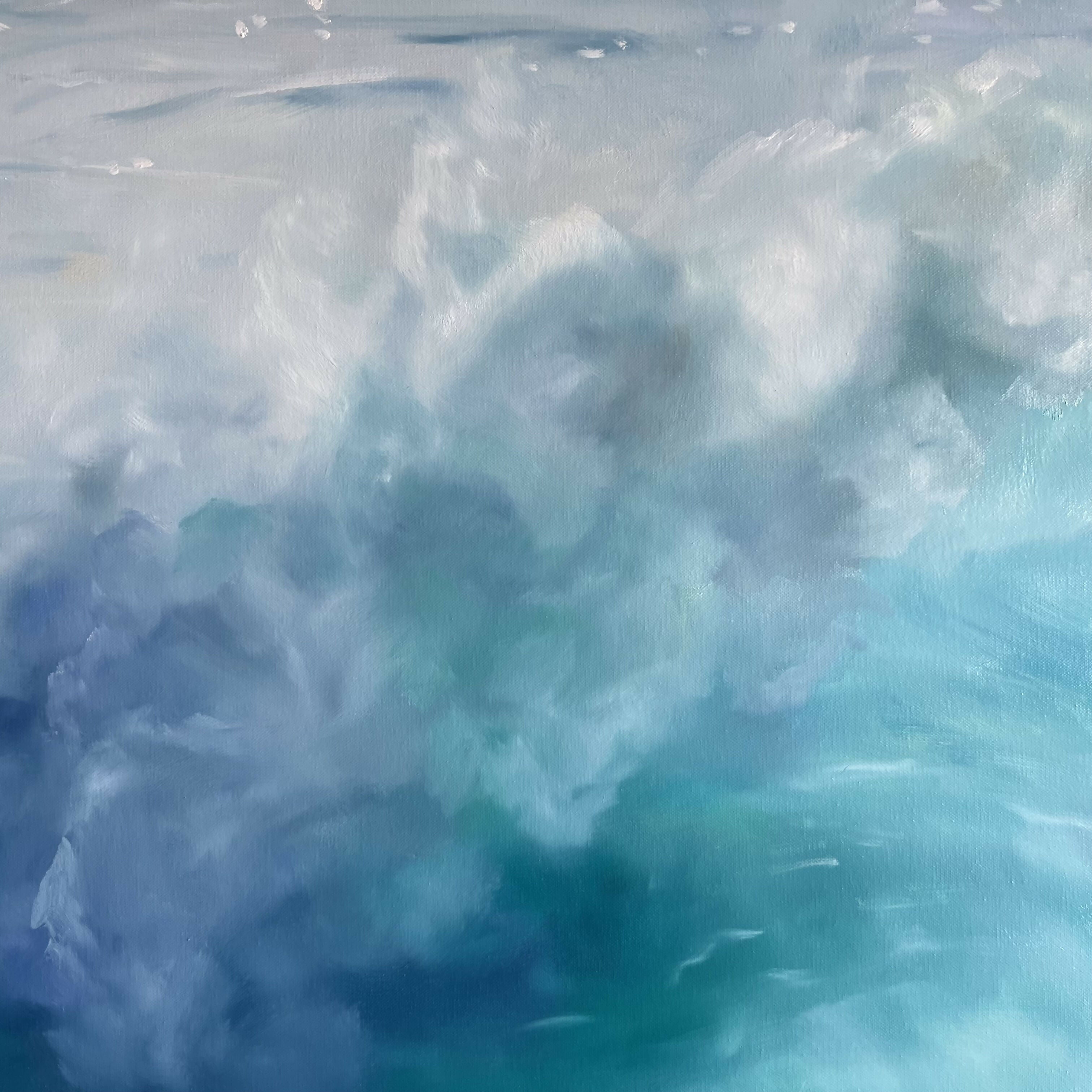 Shimmering Surf, Original Hand-Painted Canvas By Meredith Howse