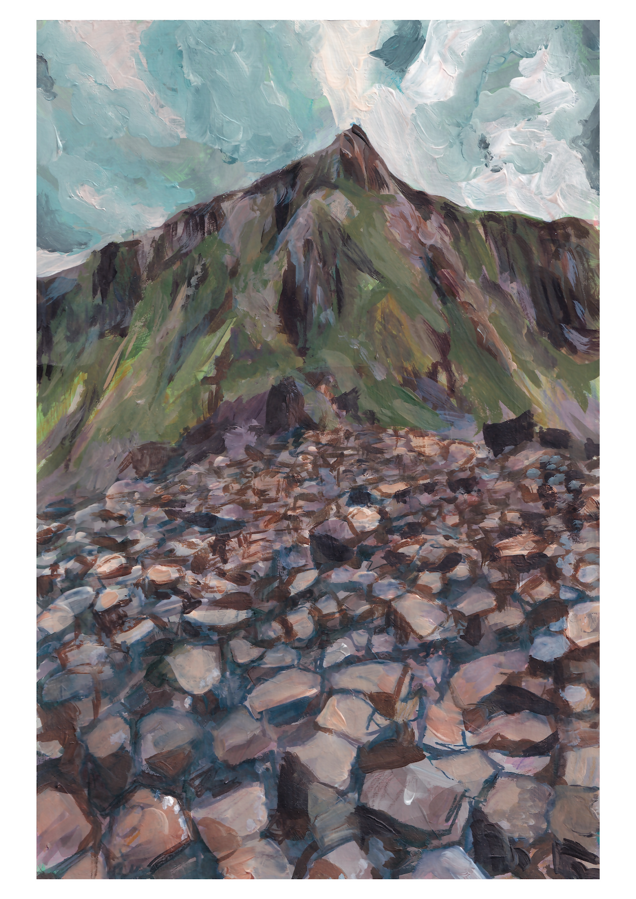 Giant Causeway, Original Hand-Painted Canvas by Alice Kwan