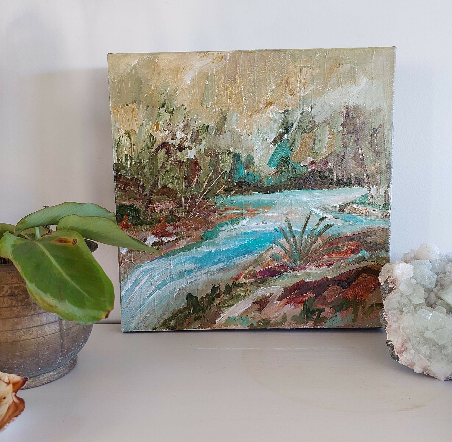 Quiet Spaces #2, Original Hand-Painted Canvas By Amanda Skye