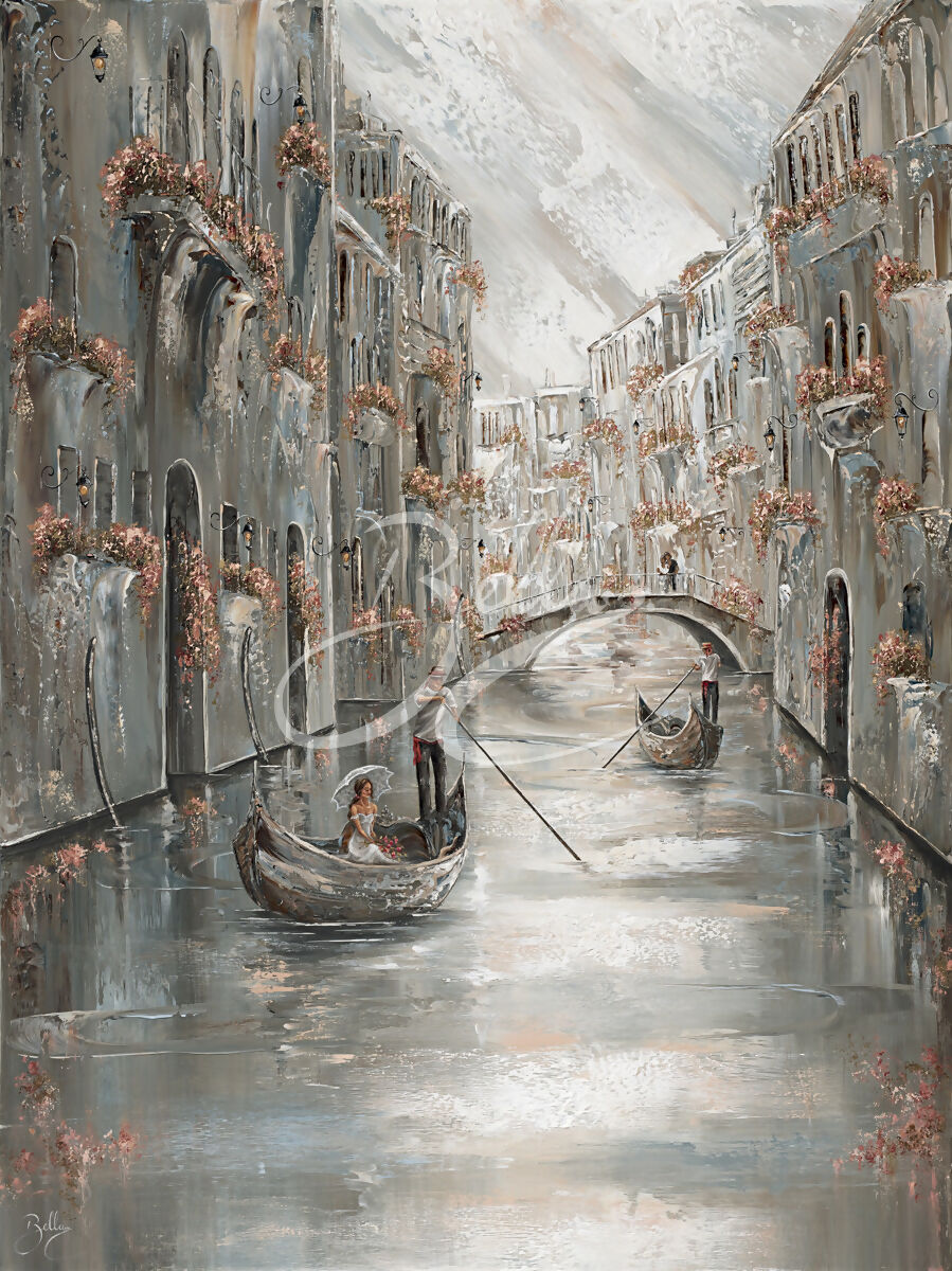 Memory, Venice Charm , Original Hand-Painted Canvas By Isabella Karolewicz