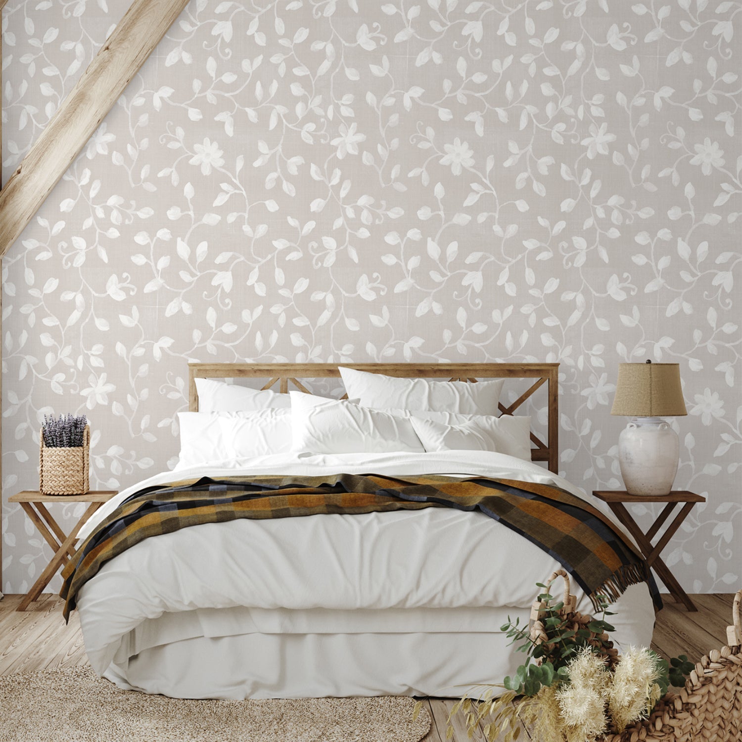 Cottage Garden Pattern H, Wallpaper