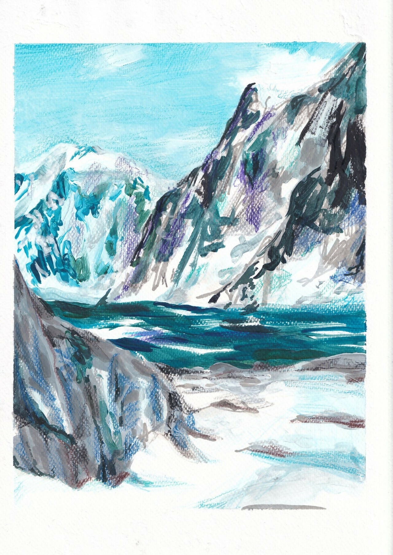 Antarctica, Original Artwork By Alice Kwan