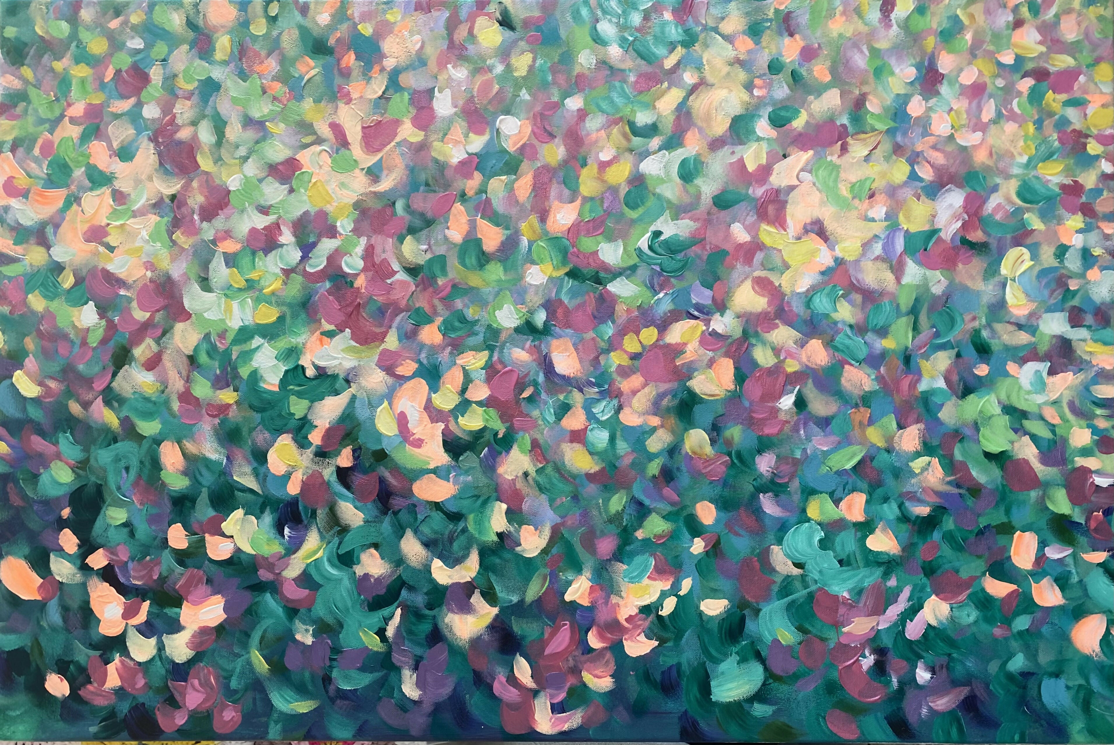 Petals on Petals, Original Hand-Painted Canvas By Katherine Spiller