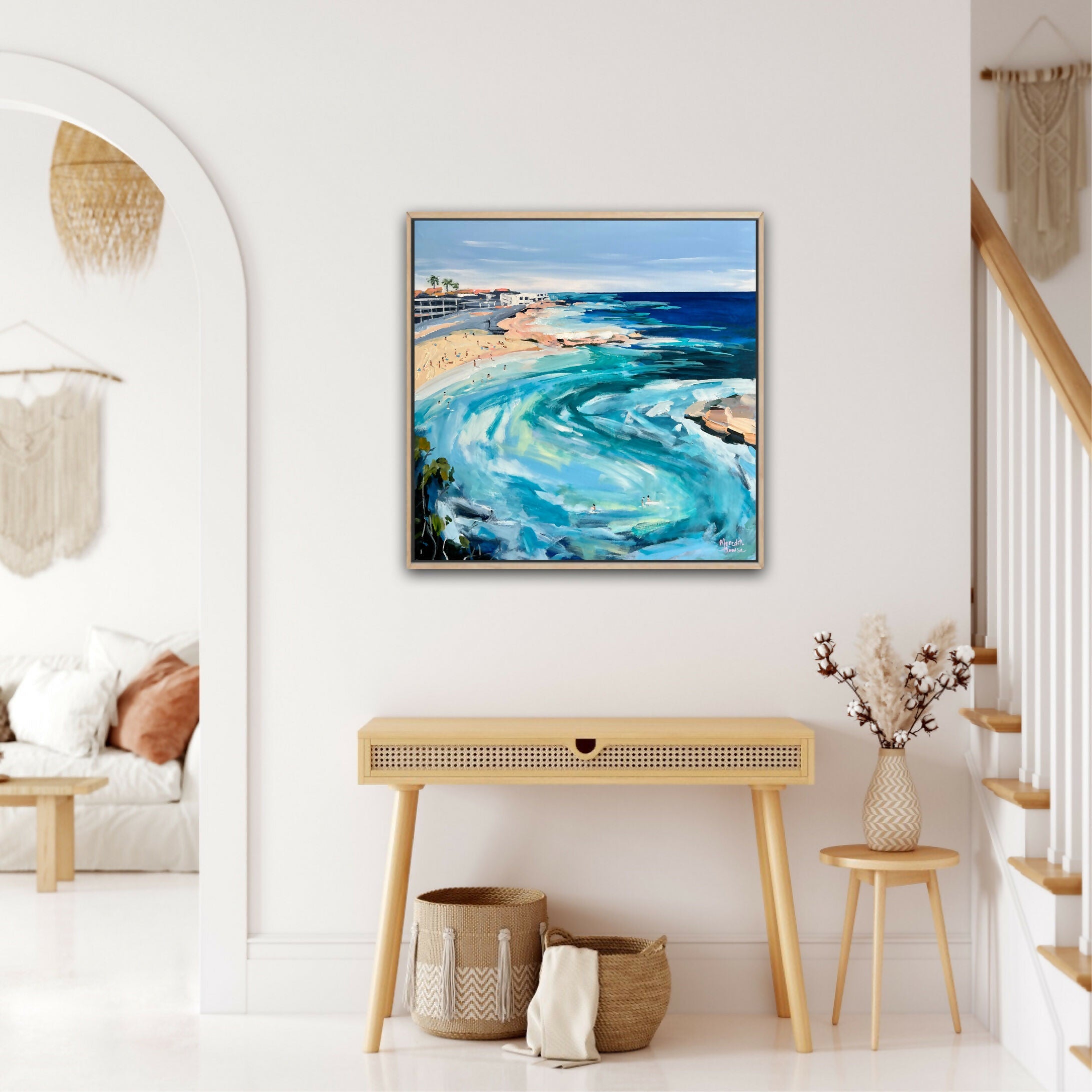 Ocean's Embrace, Original Hand-Painted Canvas By Meredith Howse