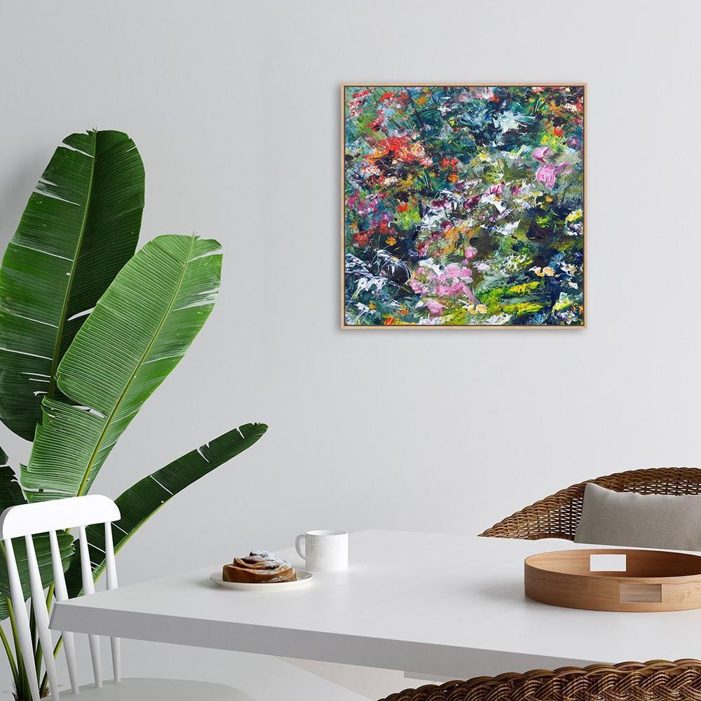 The dream garden, abstract painting, Hand-painted Canvas-Framed-Canvas-Print-Poster-Gioia Wall Art