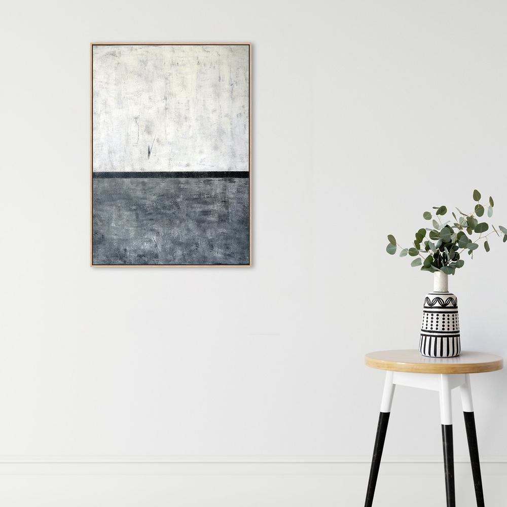 The horizon, abstract painting, Hand-painted Canvas-Framed-Canvas-Print-Poster-Gioia Wall Art