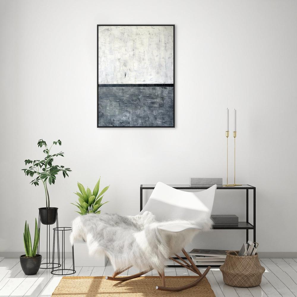 The horizon, abstract painting, Hand-painted Canvas-Framed-Canvas-Print-Poster-Gioia Wall Art