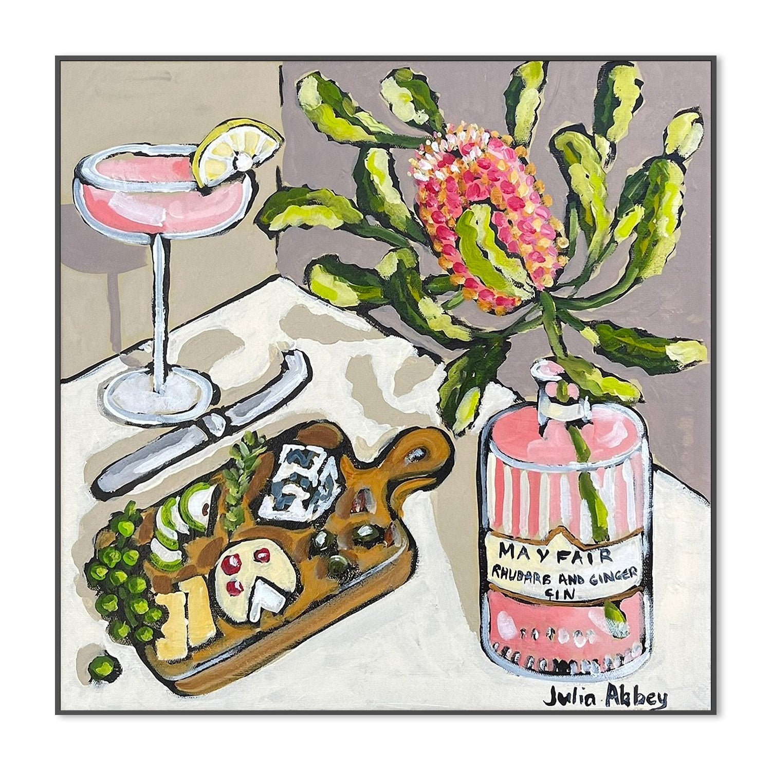 wall-art-print-canvas-poster-framed-A Gin Afternoon , By Julia Abbey-3