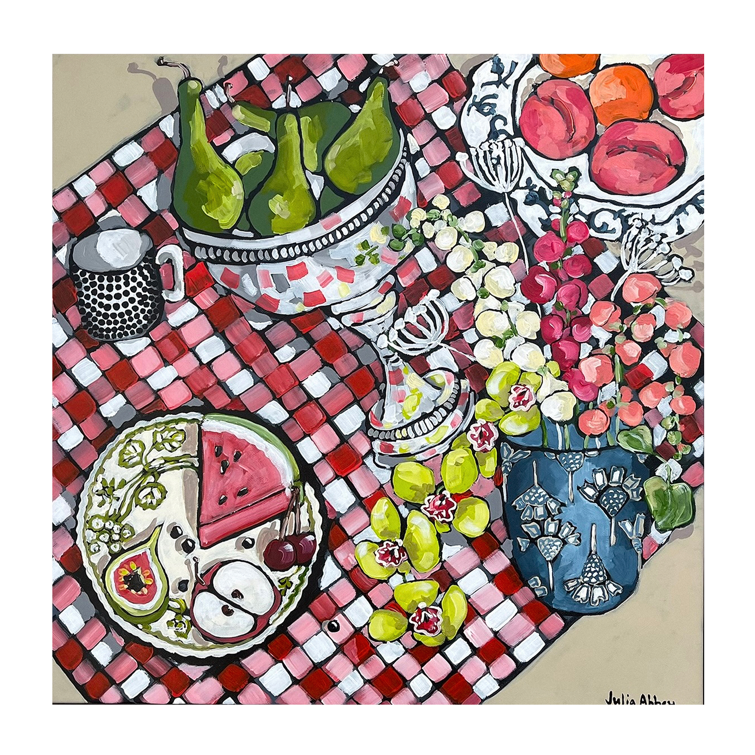 wall-art-print-canvas-poster-framed-A Posh Picnic , By Julia Abbey-1