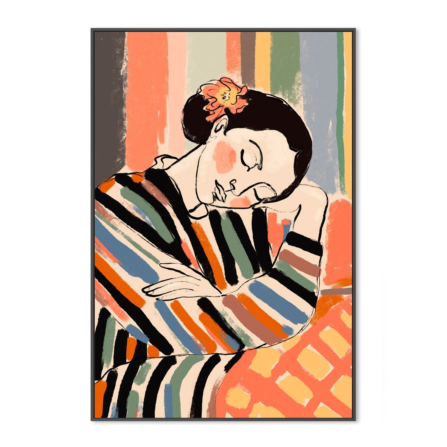 wall-art-print-canvas-poster-framed-A Short Nap , By Treechild-3