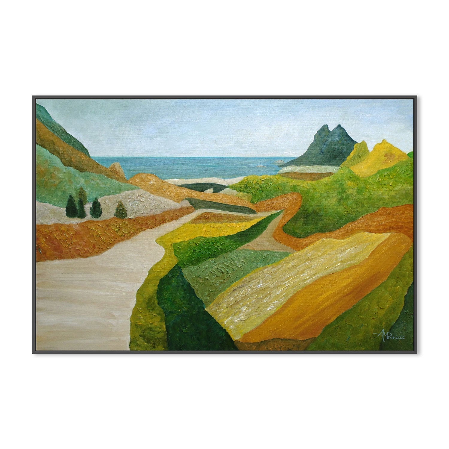 wall-art-print-canvas-poster-framed-A Walk Down To the Sea, Style A , By Angeles M. Pomata-3