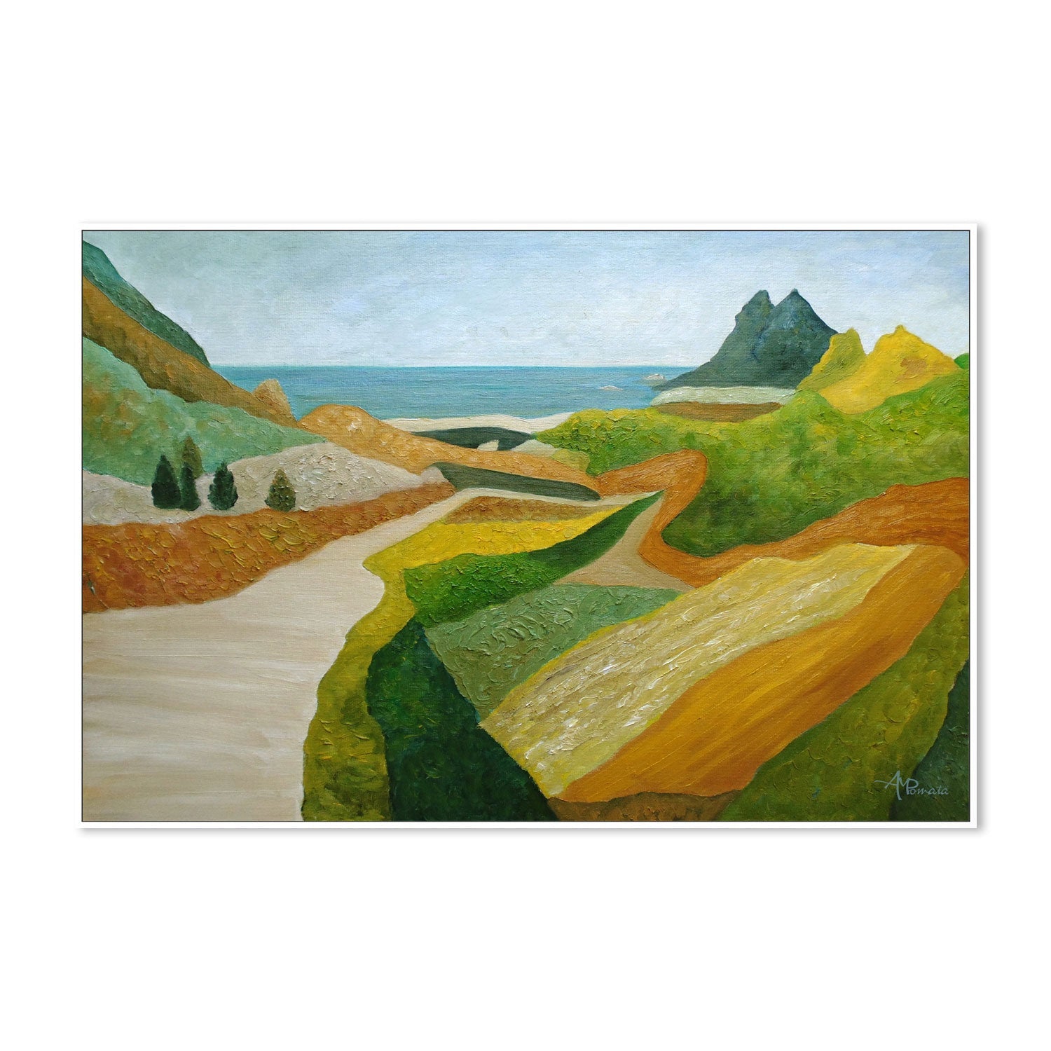 wall-art-print-canvas-poster-framed-A Walk Down To the Sea, Style A , By Angeles M. Pomata-5