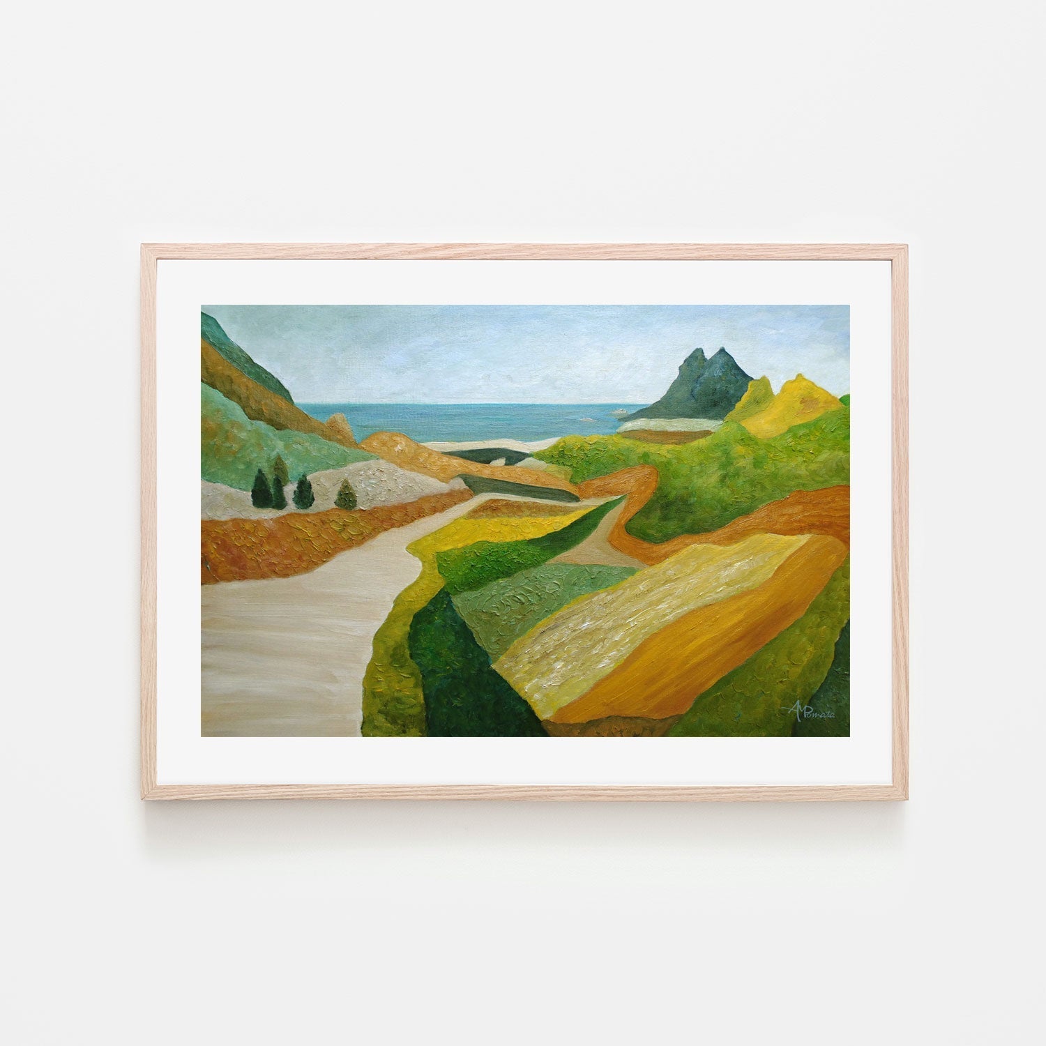 wall-art-print-canvas-poster-framed-A Walk Down To the Sea, Style A , By Angeles M. Pomata-6