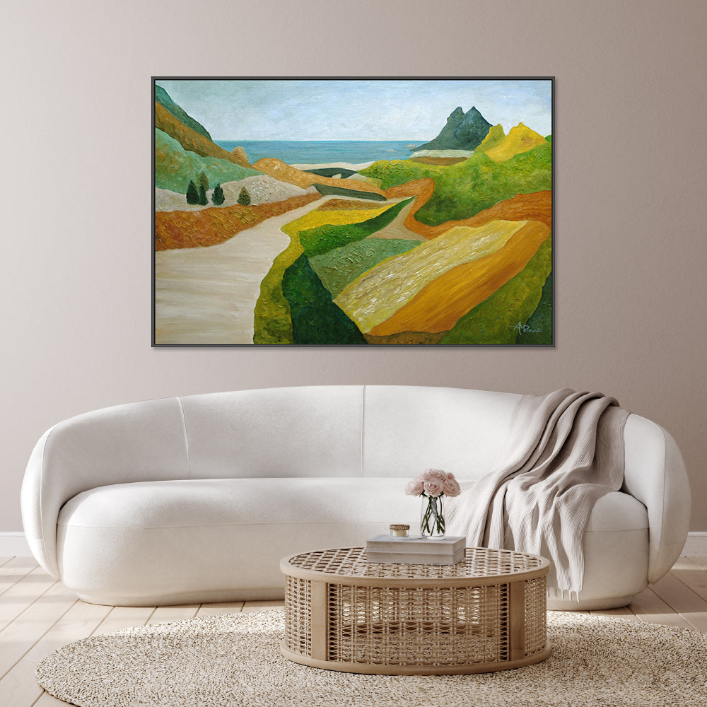 wall-art-print-canvas-poster-framed-A Walk Down To the Sea, Style A , By Angeles M. Pomata-7