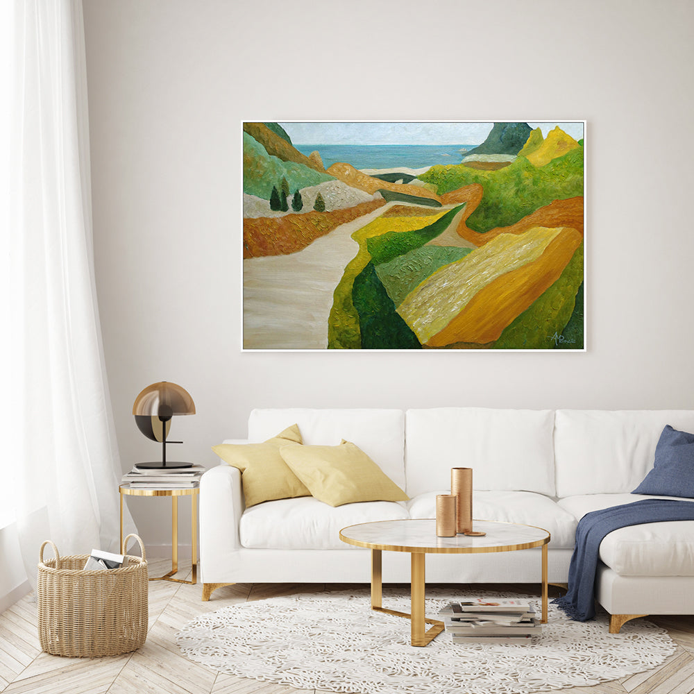 wall-art-print-canvas-poster-framed-A Walk Down To The Sea, Style B , By Angeles M. Pomata-7