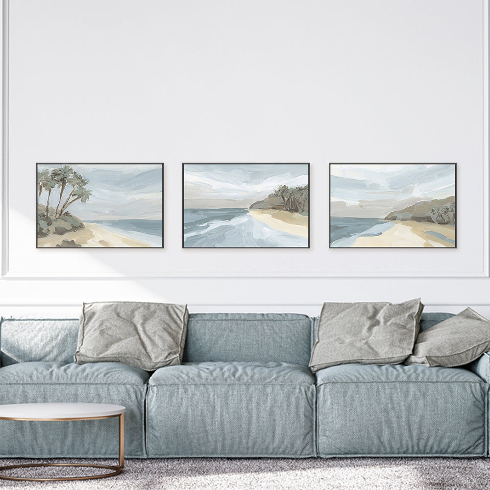 wall-art-print-canvas-poster-framed-A Washed Out Summer, Style A, B & C, Set of 3-by-Emily Wood-Gioia Wall Art