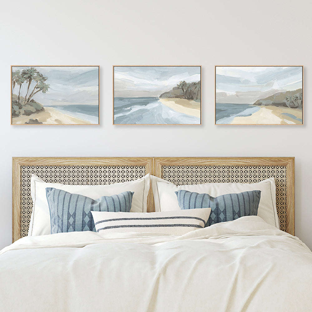 wall-art-print-canvas-poster-framed-A Washed Out Summer, Style A, B & C, Set of 3-by-Emily Wood-Gioia Wall Art