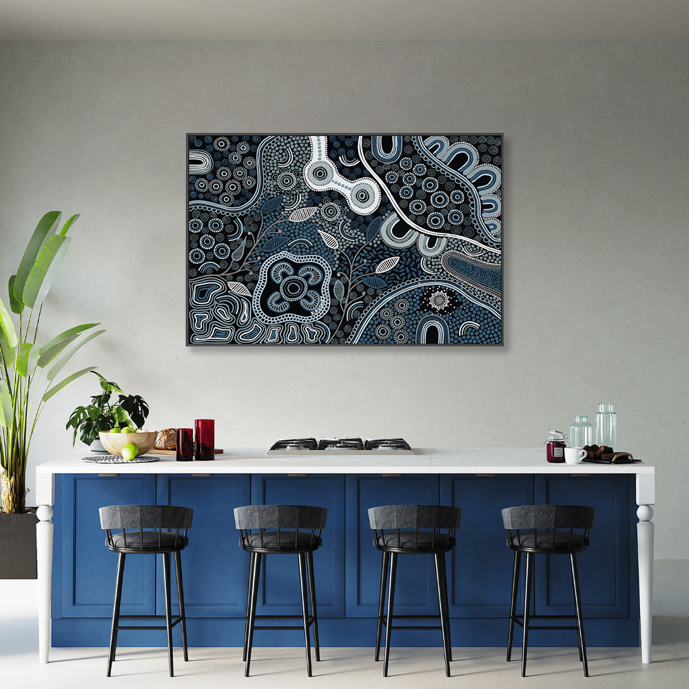 wall-art-print-canvas-poster-framed-A Wonderland Of Healing, Blue Tones , By Kristy Rodney-7