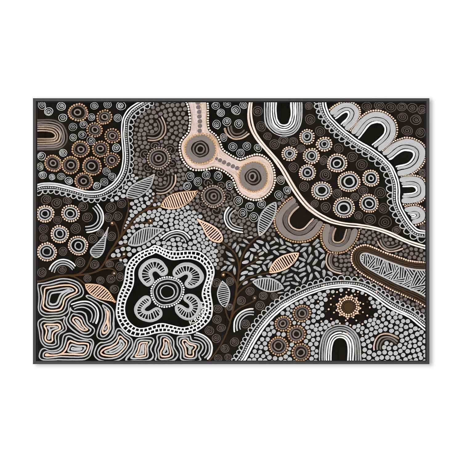 wall-art-print-canvas-poster-framed-A Wonderland Of Healing, Brown Tones , By Kristy Rodney-3