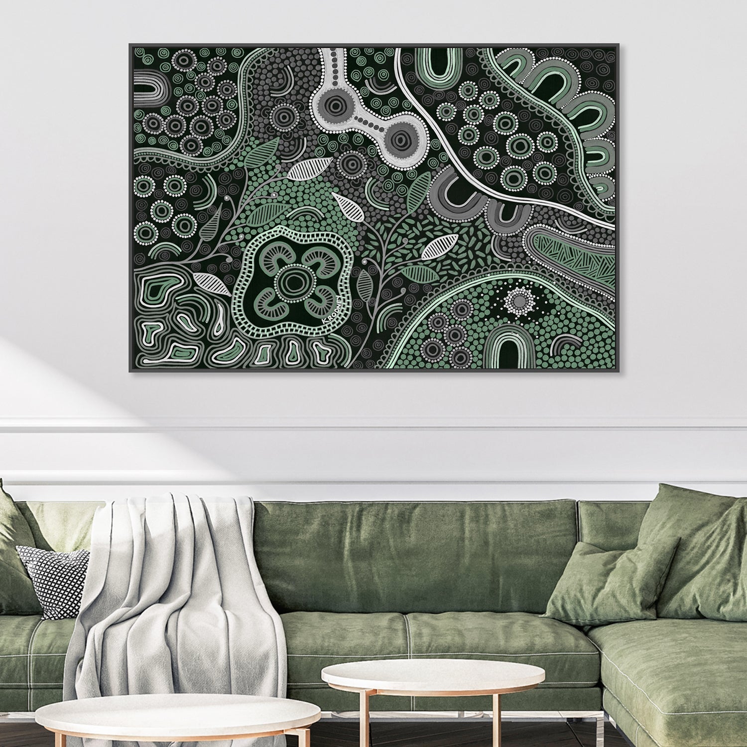 wall-art-print-canvas-poster-framed-A Wonderland Of Healing, Green Tones , By Kristy Rodney-2