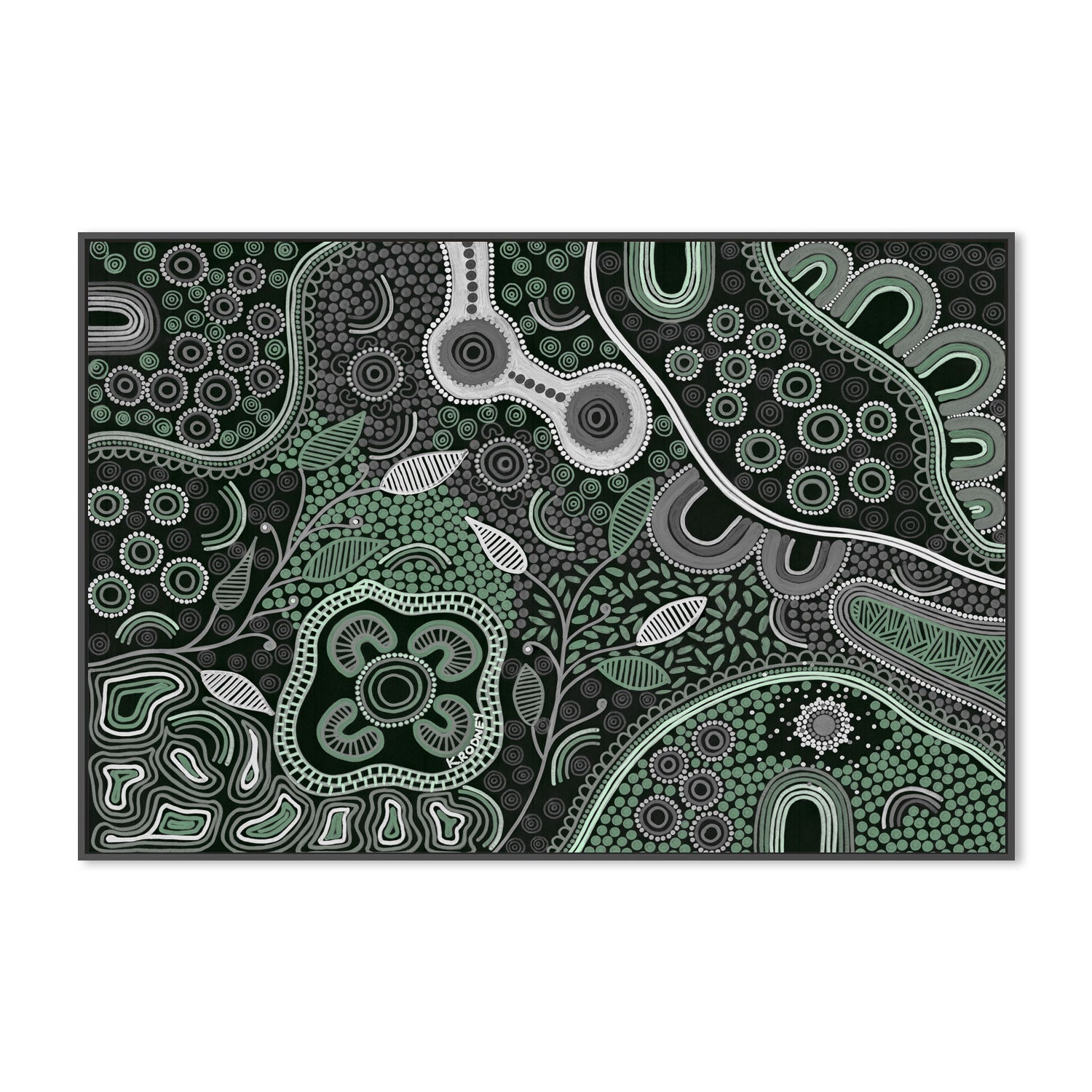 wall-art-print-canvas-poster-framed-A Wonderland Of Healing, Green Tones , By Kristy Rodney-3