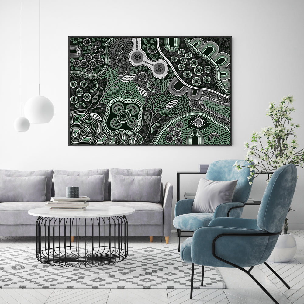 wall-art-print-canvas-poster-framed-A Wonderland Of Healing, Green Tones , By Kristy Rodney-8