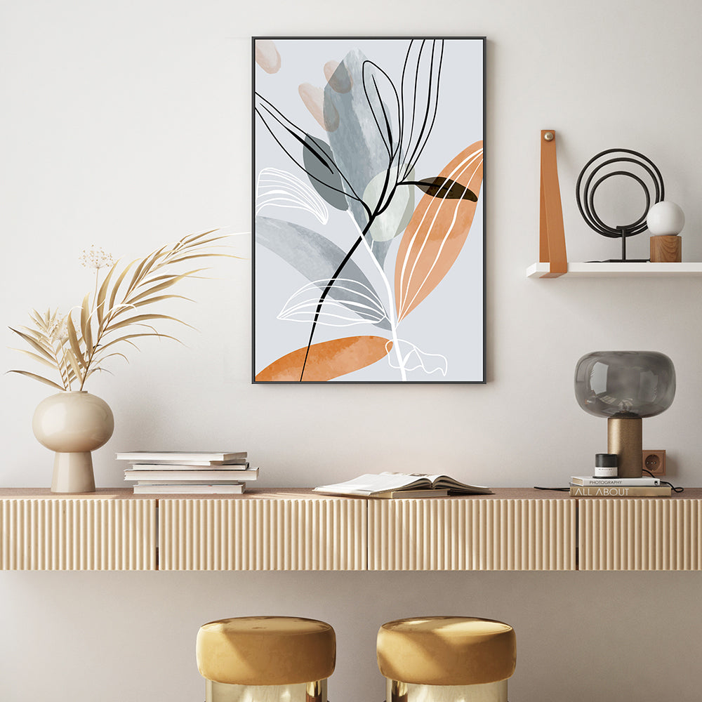 wall-art-print-canvas-poster-framed-Abstract Autumn Leaves, Style C-GIOIA-WALL-ART