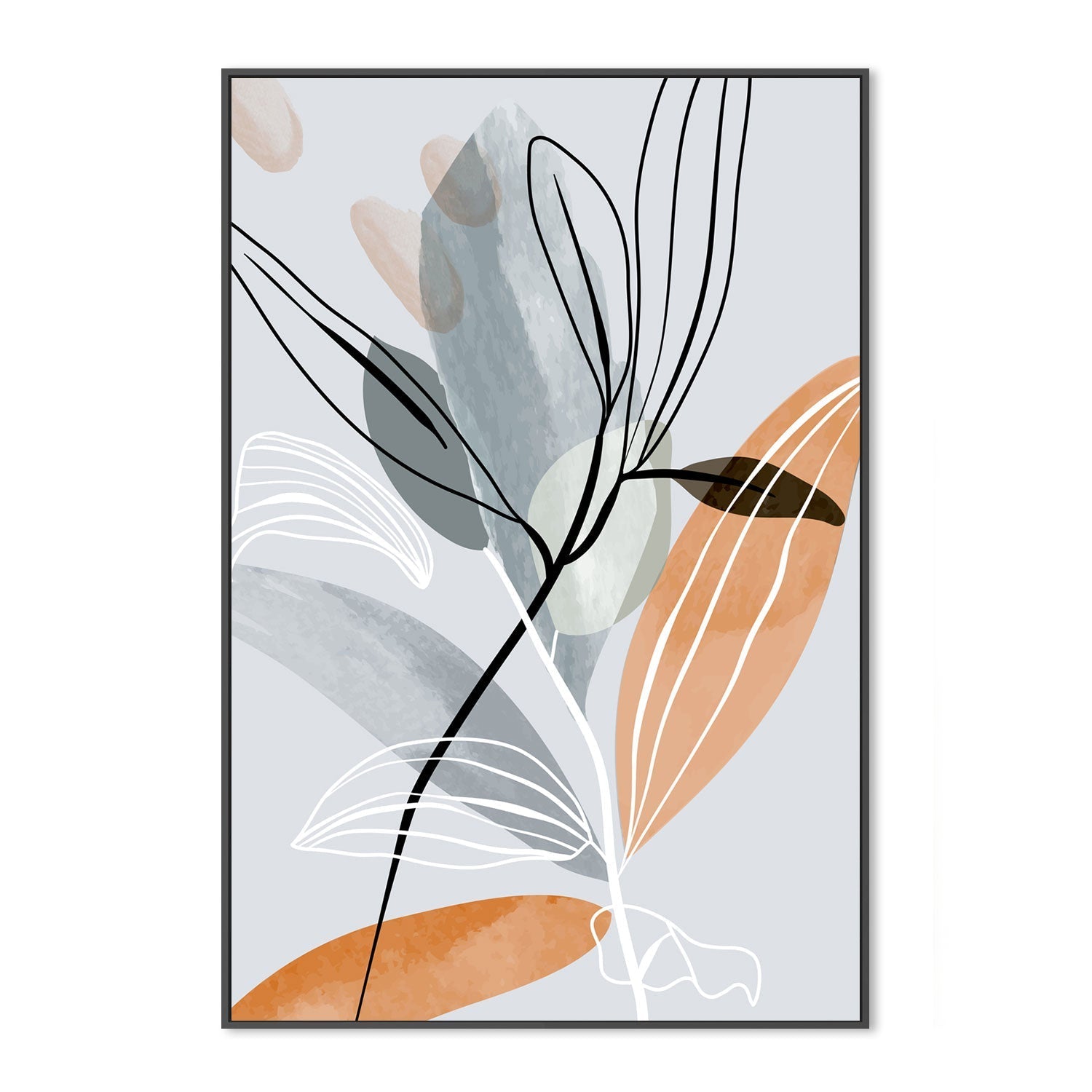 wall-art-print-canvas-poster-framed-Abstract Autumn Leaves, Style C-GIOIA-WALL-ART