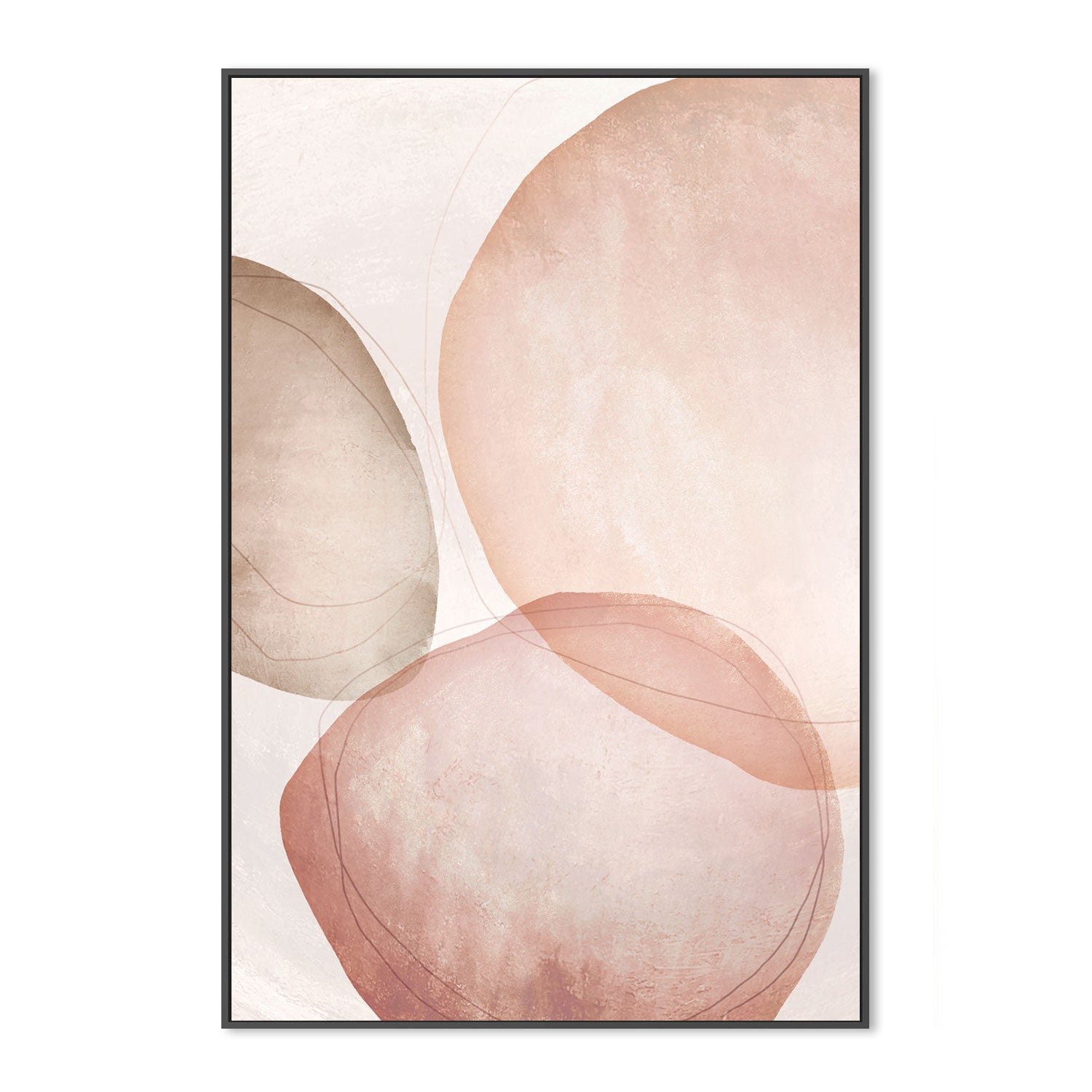 wall-art-print-canvas-poster-framed-Abstract Circles Pink-by-Dear Musketeer Studio-Gioia Wall Art