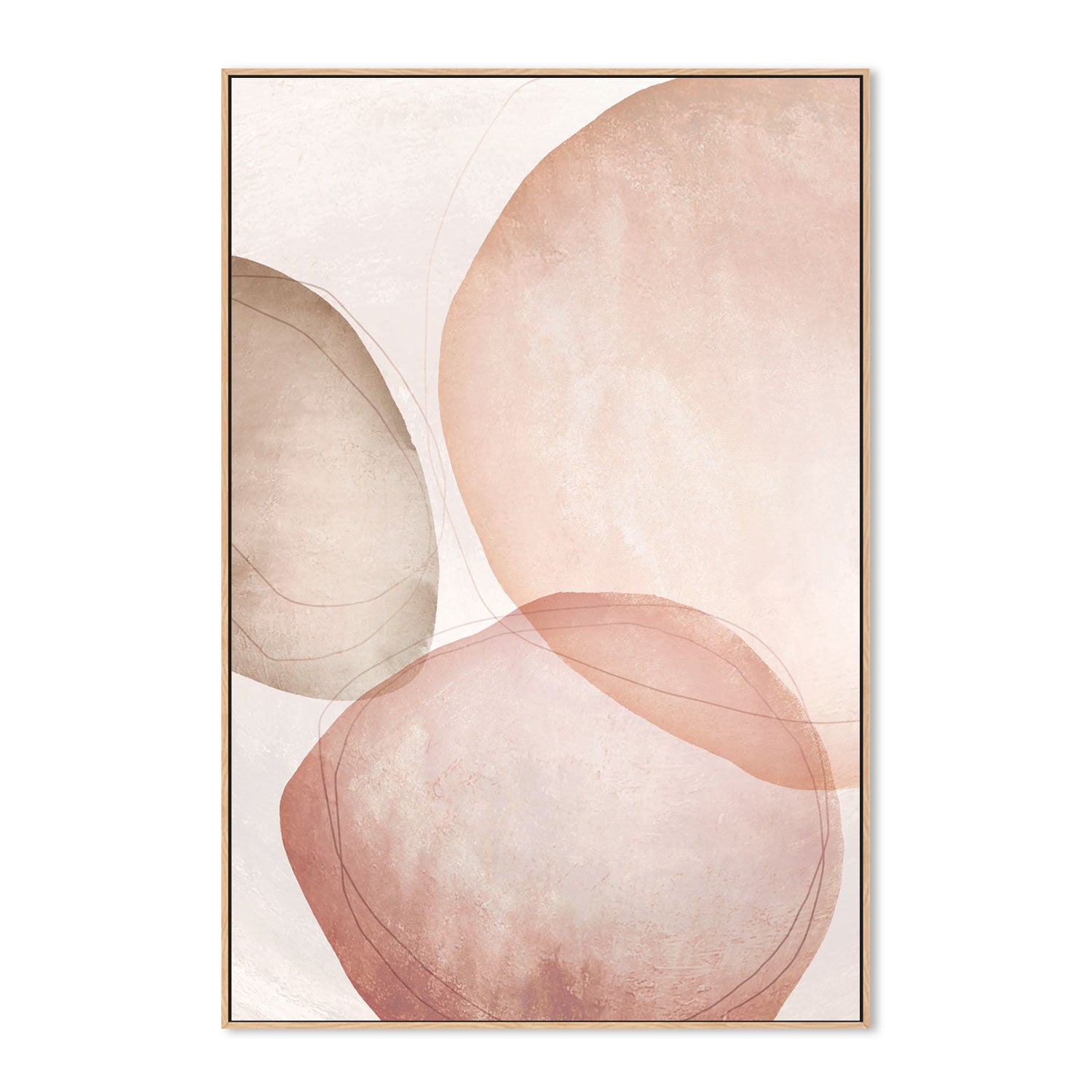 wall-art-print-canvas-poster-framed-Abstract Circles Pink-by-Dear Musketeer Studio-Gioia Wall Art