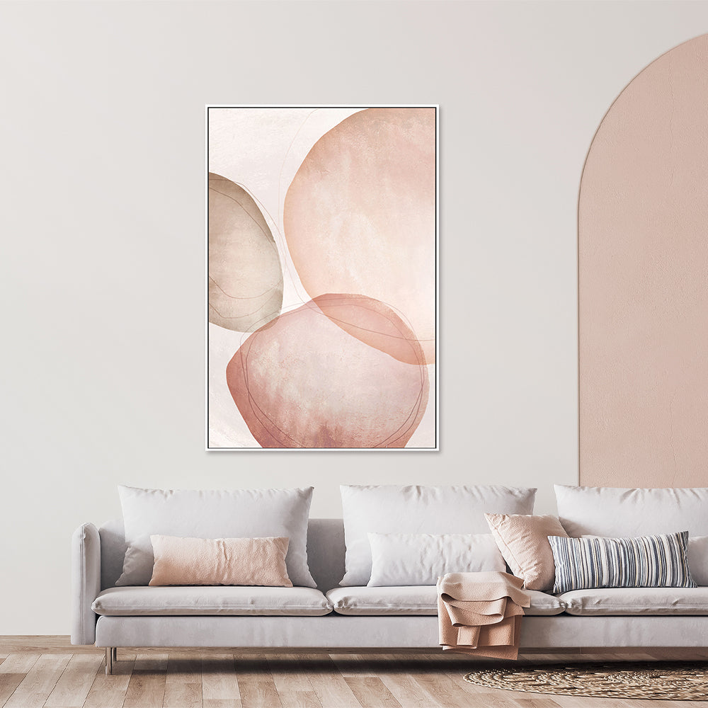 wall-art-print-canvas-poster-framed-Abstract Circles Pink-by-Dear Musketeer Studio-Gioia Wall Art