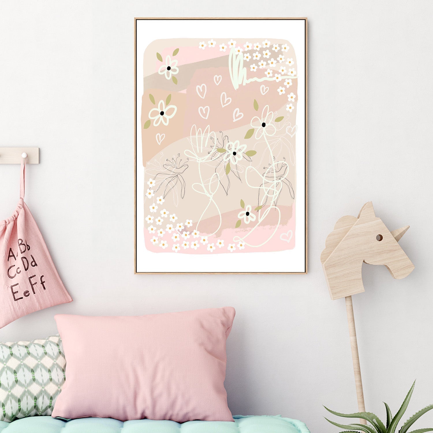 wall-art-print-canvas-poster-framed-Abstract Floral Fun , By Leah Straatsma-2