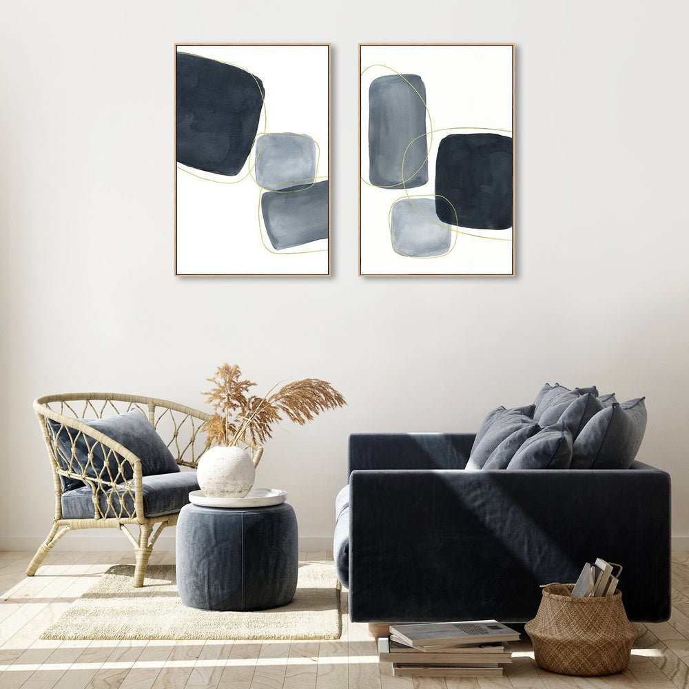 wall-art-print-canvas-poster-framed-Abstract Grey, Set Of 2-by-Danushka Abeygoda-Gioia Wall Art