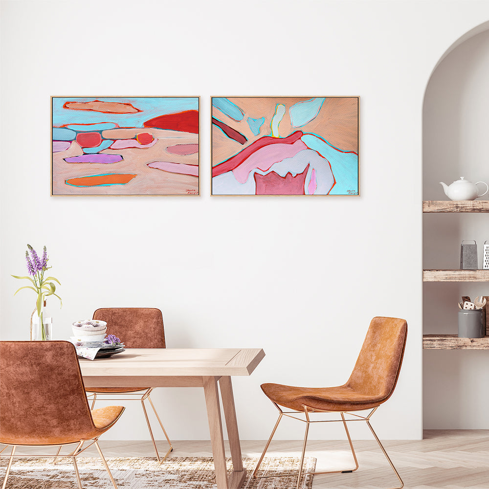 wall-art-print-canvas-poster-framed-Abstract Land, Set of 2-by-Moments By Charlie-Gioia Wall Art