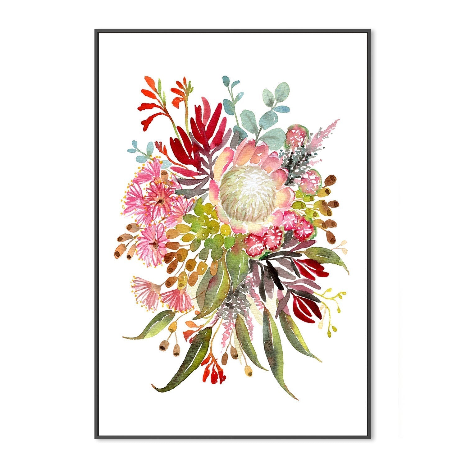 wall-art-print-canvas-poster-framed-Abstract Native Plants , By Jessie Mitchelson-GIOIA-WALL-ART