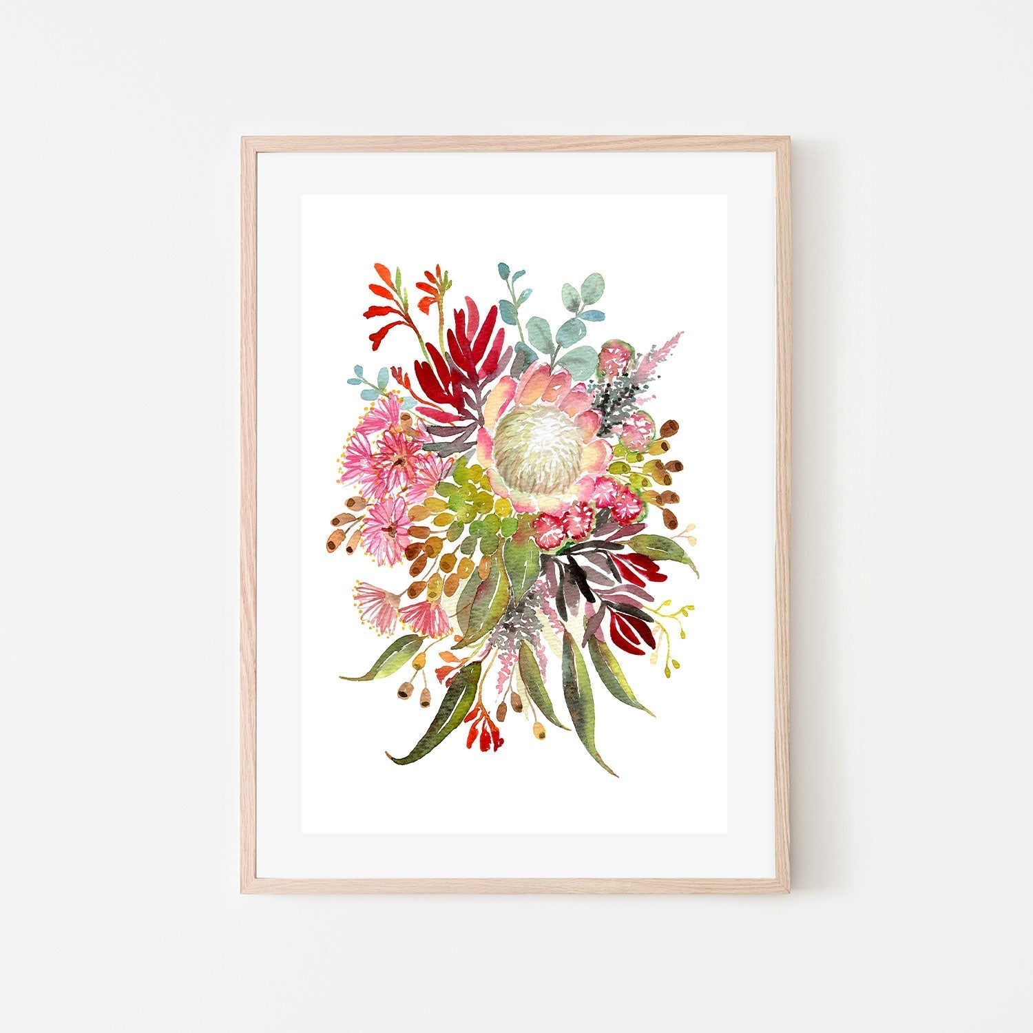 wall-art-print-canvas-poster-framed-Abstract Native Plants , By Jessie Mitchelson-GIOIA-WALL-ART