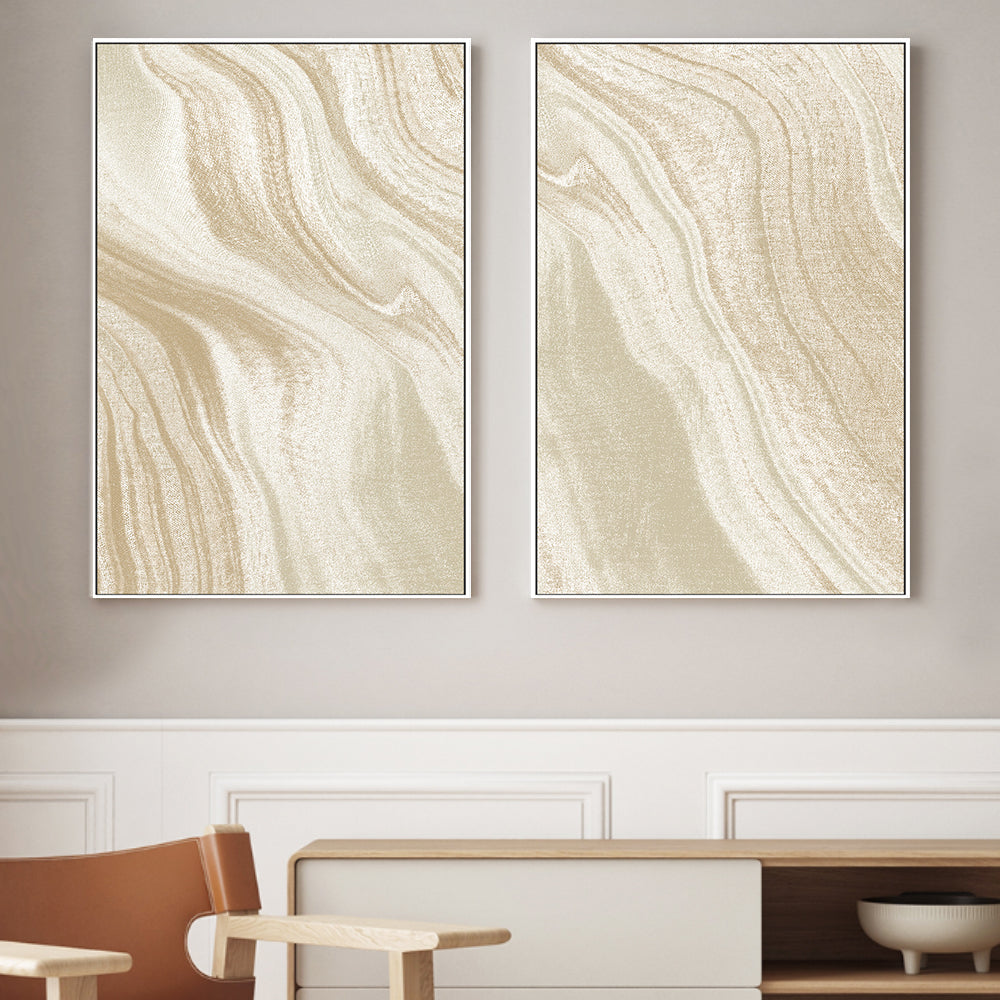 wall-art-print-canvas-poster-framed-Abstract Sands, Style A & B, Set Of 2 , By Caroline Cerrato-2