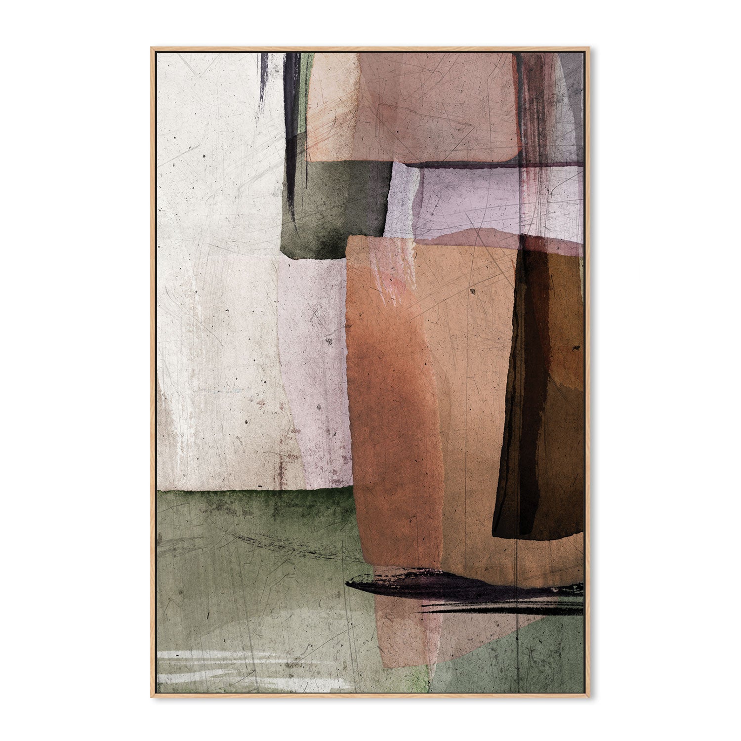 wall-art-print-canvas-poster-framed-Abstract Squares Warm Style A-by-Dear Musketeer Studio-Gioia Wall Art