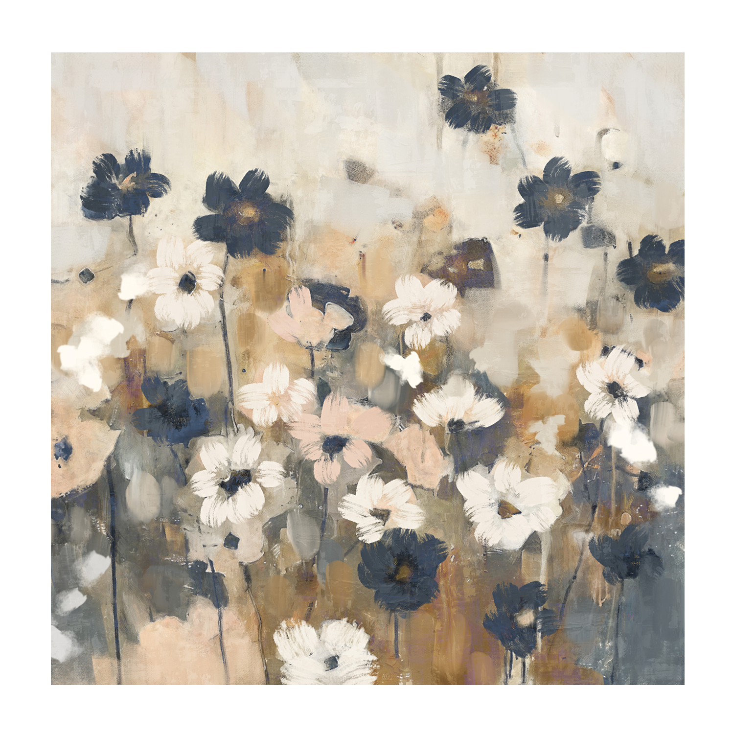 wall-art-print-canvas-poster-framed-Abstracted Florals, Style B , By Nina Blue-1