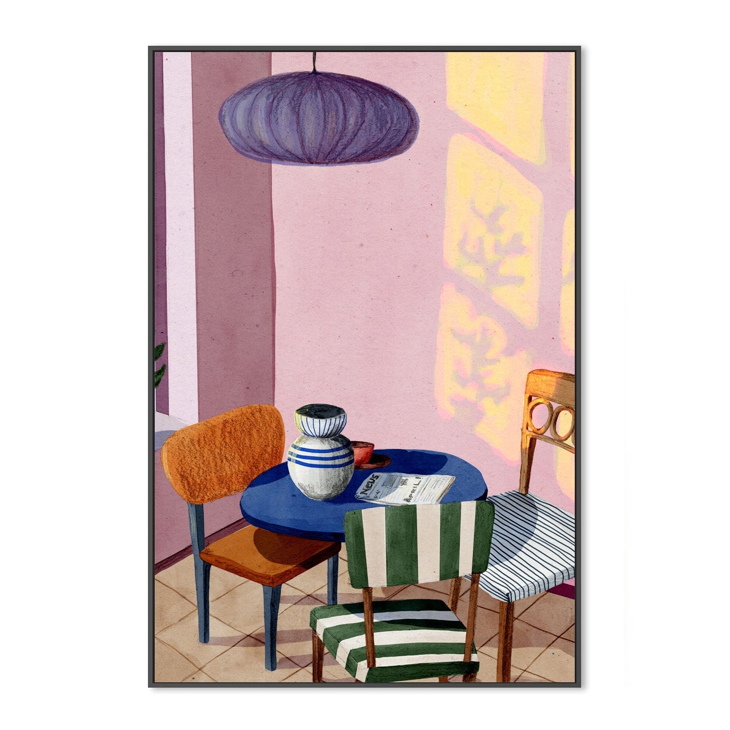 wall-art-print-canvas-poster-framed-Afternoon Break , By Eva Halfers-3