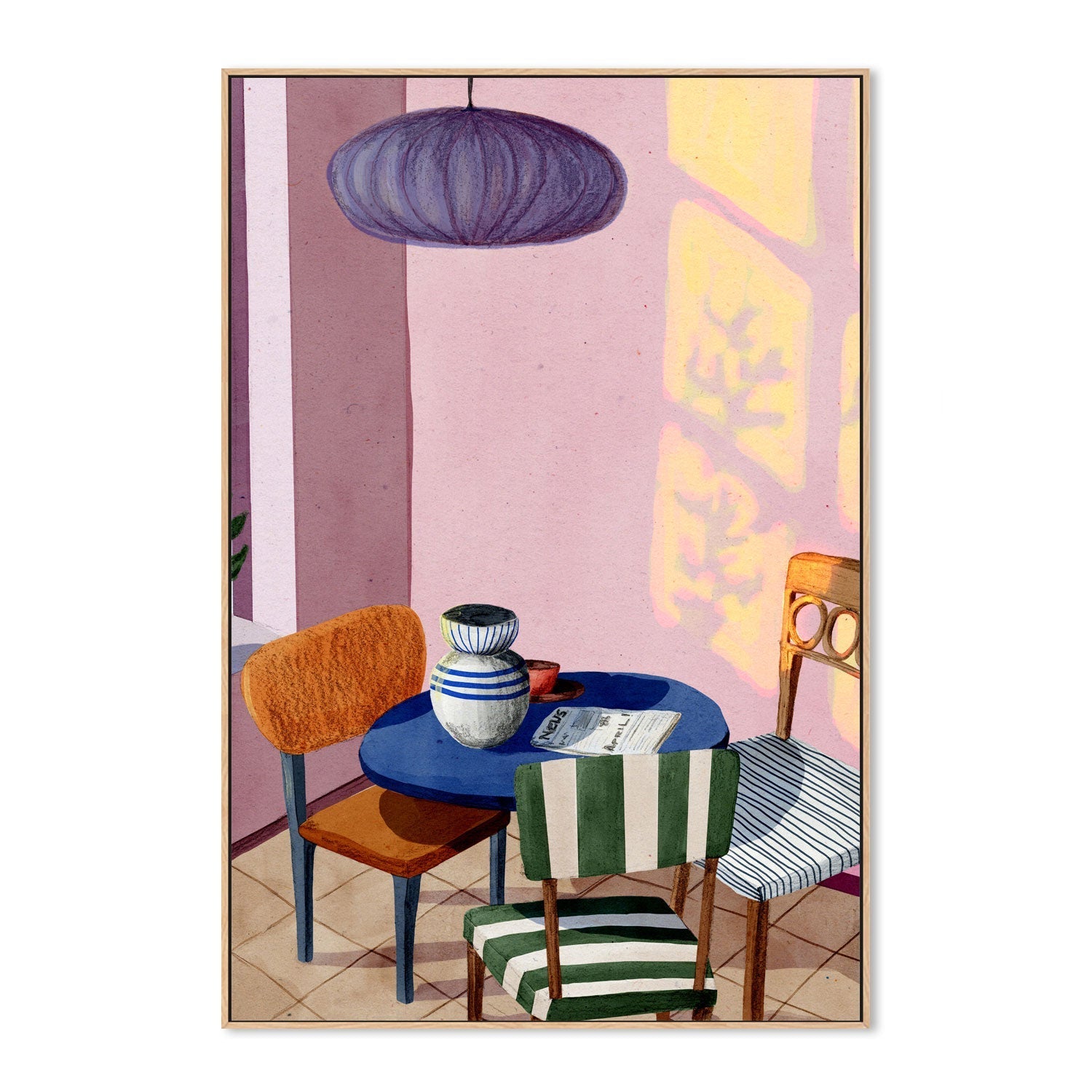 wall-art-print-canvas-poster-framed-Afternoon Break , By Eva Halfers-4