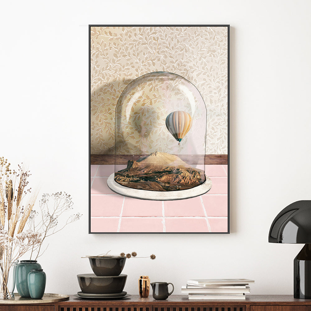 wall-art-print-canvas-poster-framed-Air Balloon Terrarium , By Unratio-2