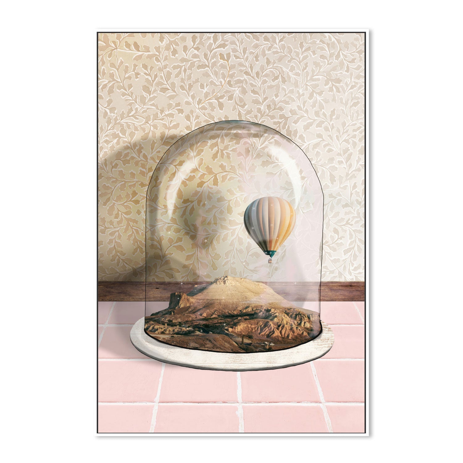 wall-art-print-canvas-poster-framed-Air Balloon Terrarium , By Unratio-5