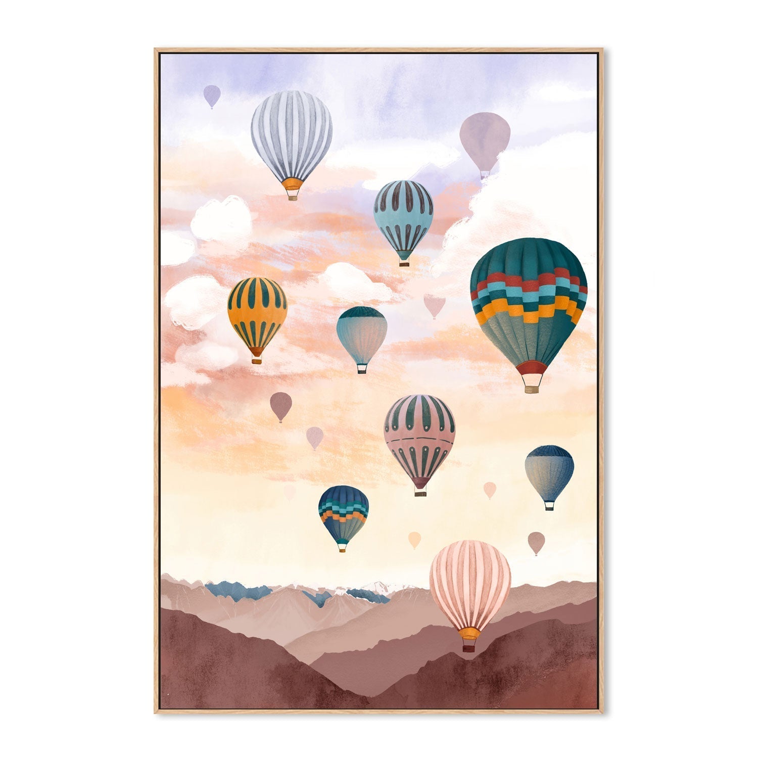 wall-art-print-canvas-poster-framed-Airballoon Sky, By Goed Blauw-GIOIA-WALL-ART