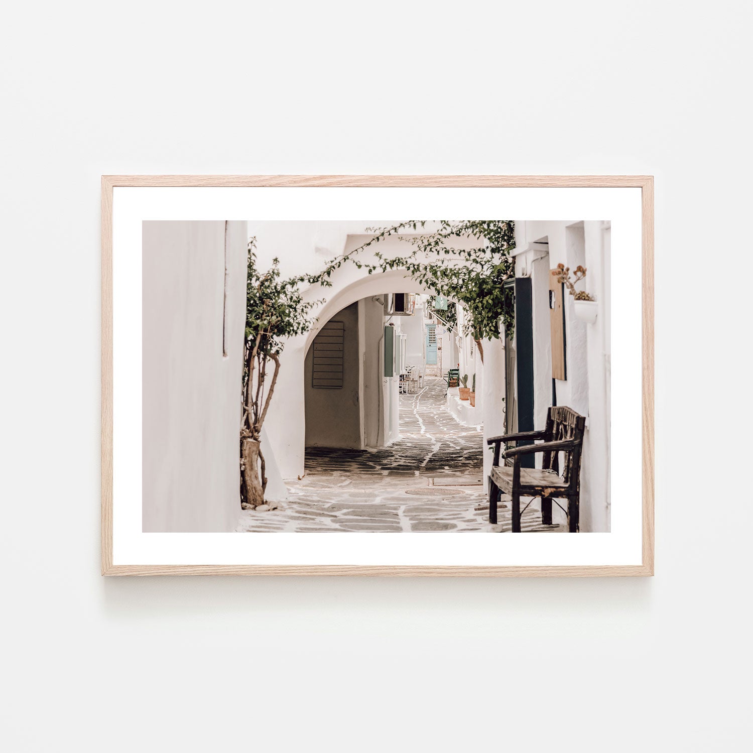 Alley in an old town, Greece-Gioia-Prints-Framed-Canvas-Poster-GIOIA-WALL-ART